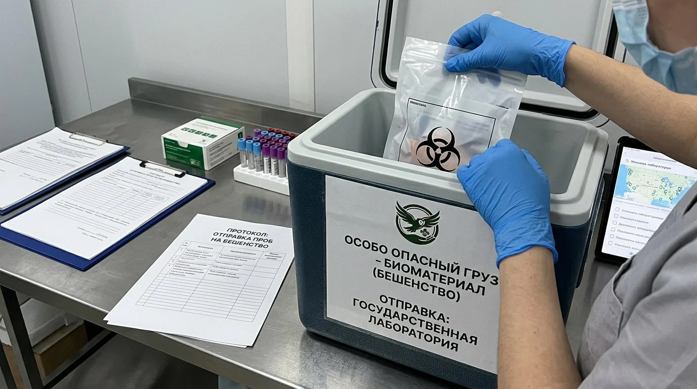 ПРОТОКОЛ: Действия с животным при подозрении на бешенство